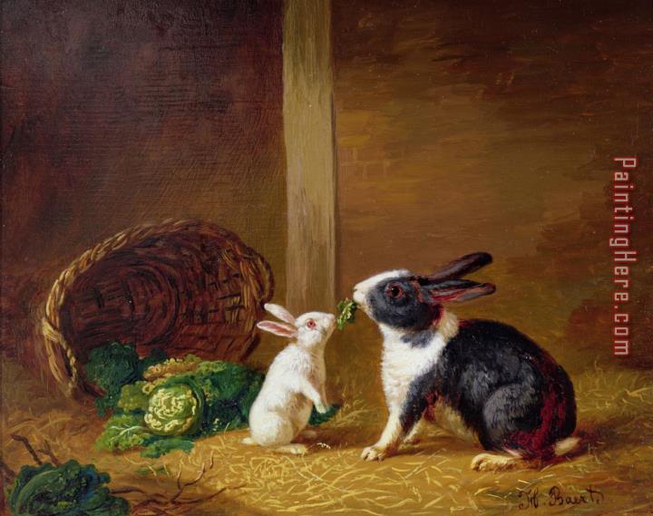 H Baert Two Rabbits
